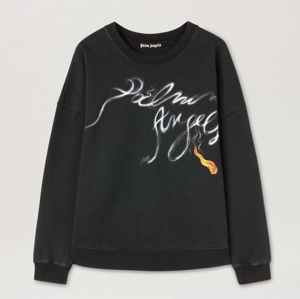 Palm Angels Foggy Sweatshirt - Oversized XS Black